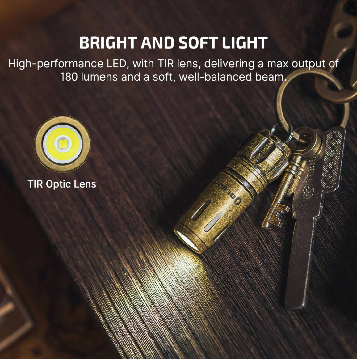 Olight i18 Brass Limited Edition – 18th Anniversary Edition Keychain Flashlight