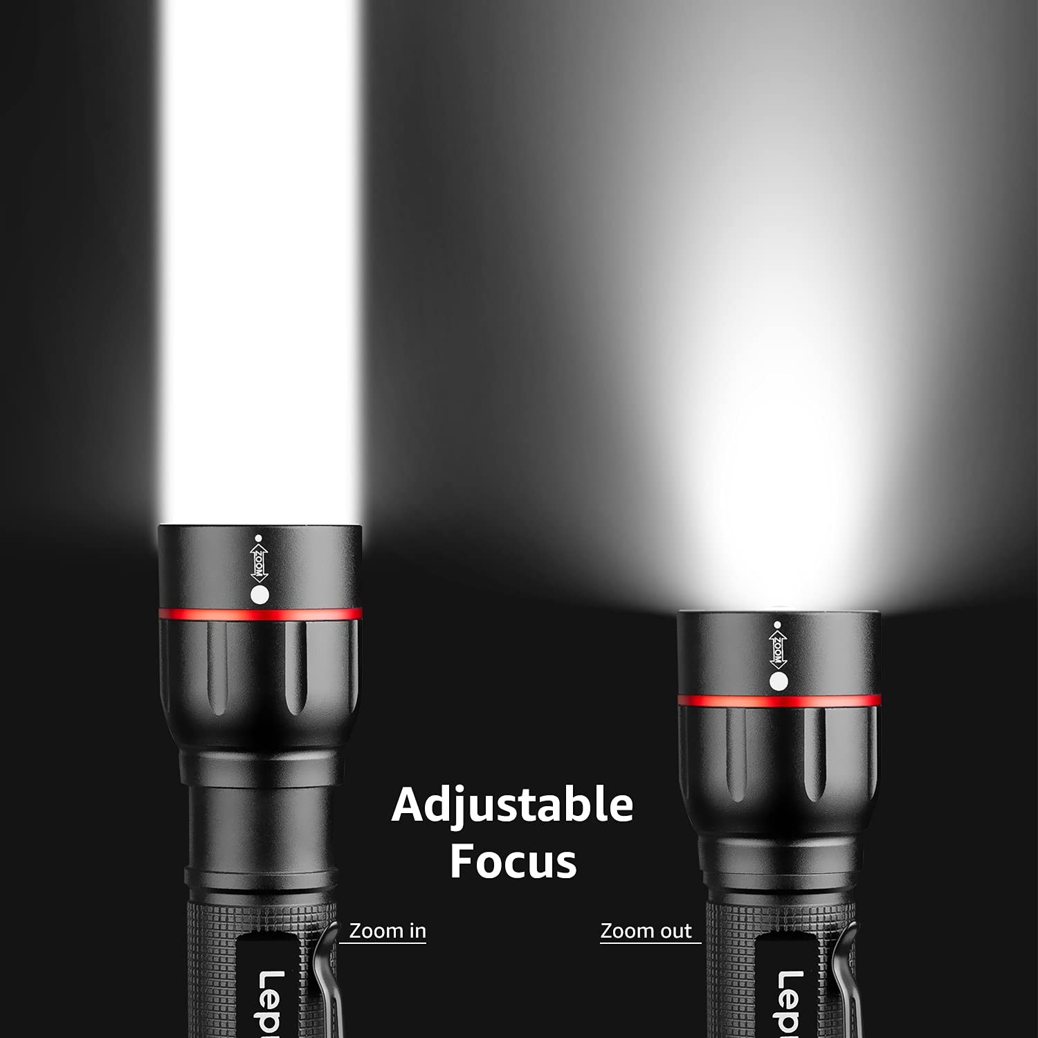 LED Flashlight with Clip, LE2050 Flashlight High Lumens, 5 Lighting Modes, Zo…