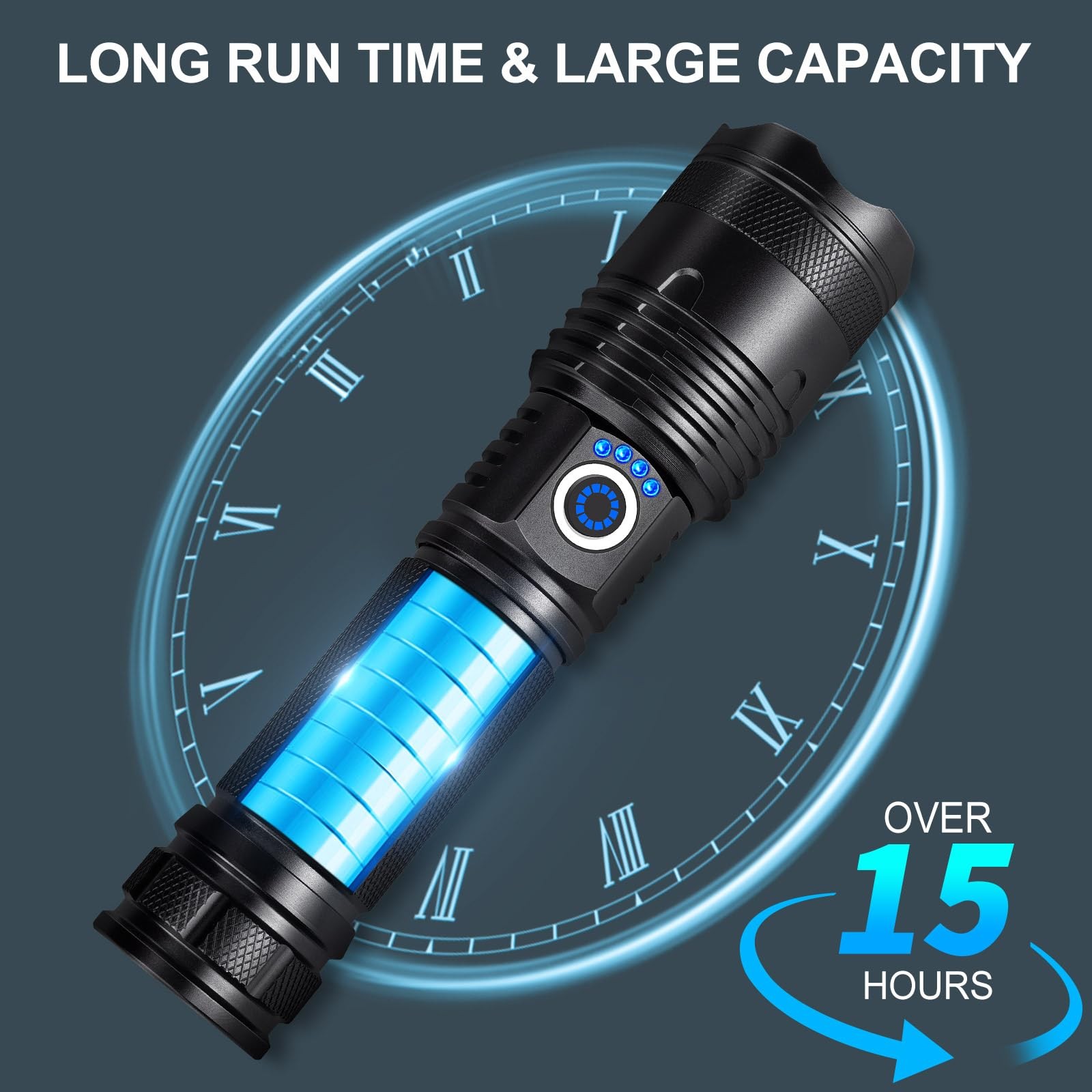 Rechargeable Flashlights 99000 High Lumens 2 Pack, Led Super Bright Flashlight
