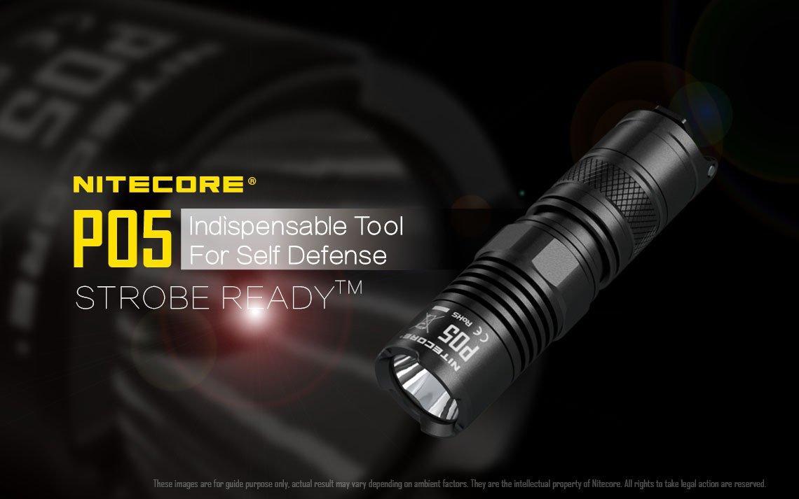 Bundle: Nitecore P05 460 Lumen w/Nitecore D2 Charger, NL166 + 2x FREE Eco Sensa