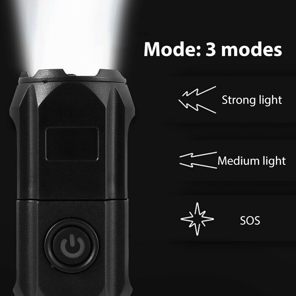 Rechargeable 990000LM LED Flashlight Tactical Police Super Bright Torch Zoomable