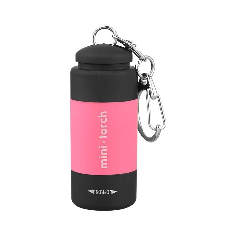 1pc USB Rechargeable Mini LED Keychain Flashlight Waterproof Pocket Torch – NEW