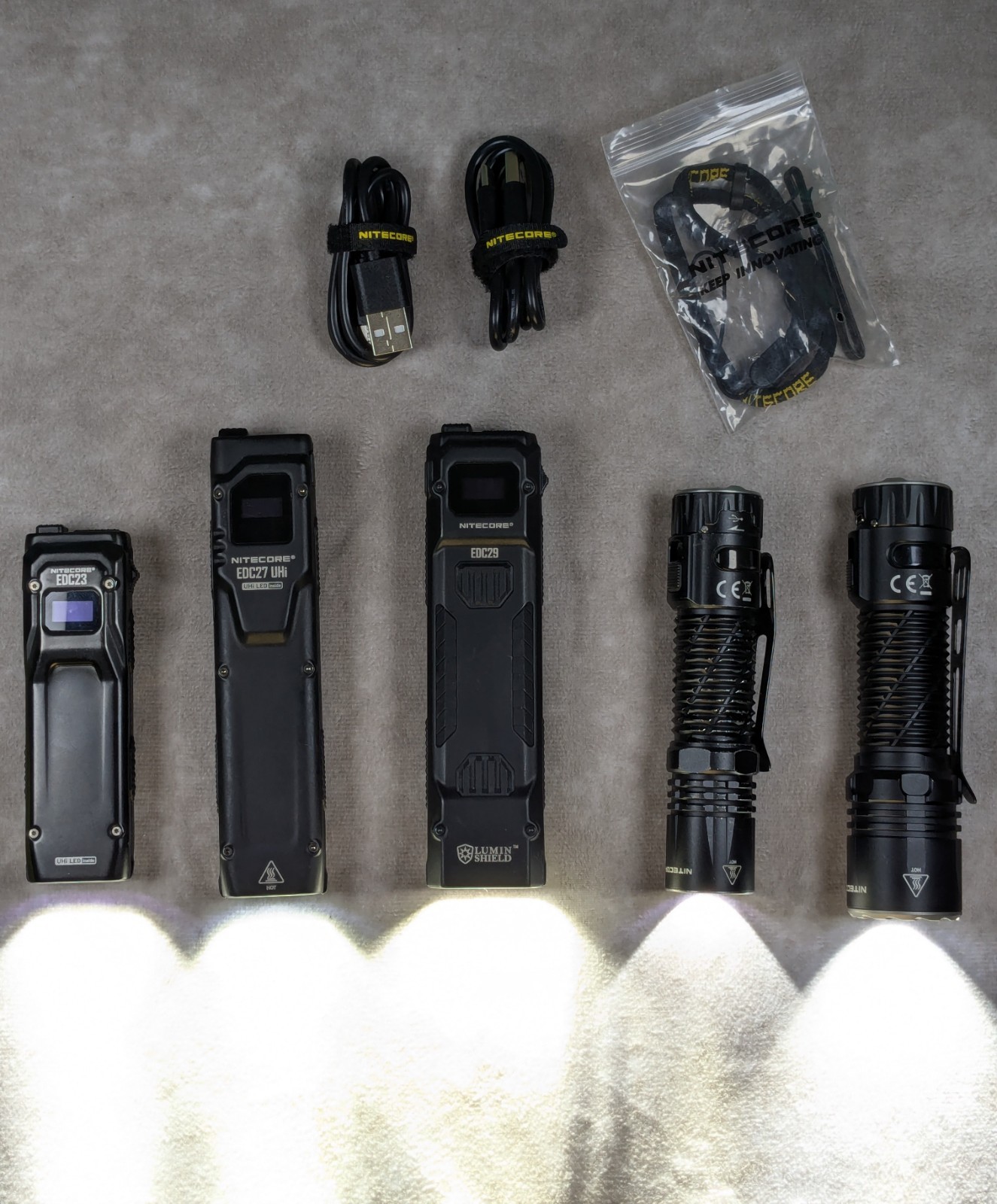 Nitecore Flashlight Lot EDC23 EDC27 UHi EDC29 EDC33 EDC35 Rechargeable Tested