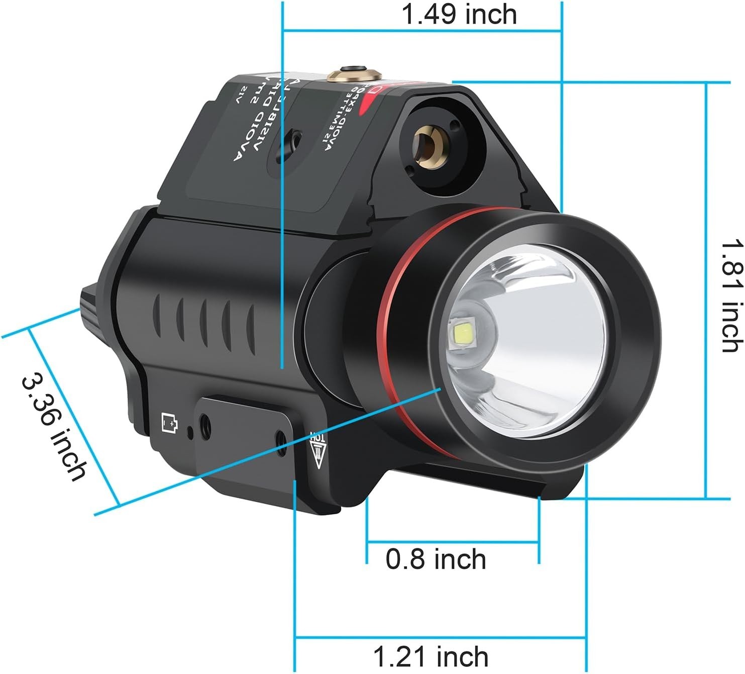 Tactical Light with Picatinny Rail Mount**/-