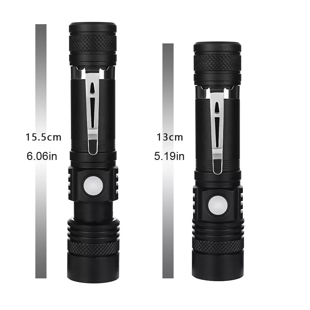 990000LM Rechargeable LED Flashlight Tactical Police Super Bright Torch Zoomable