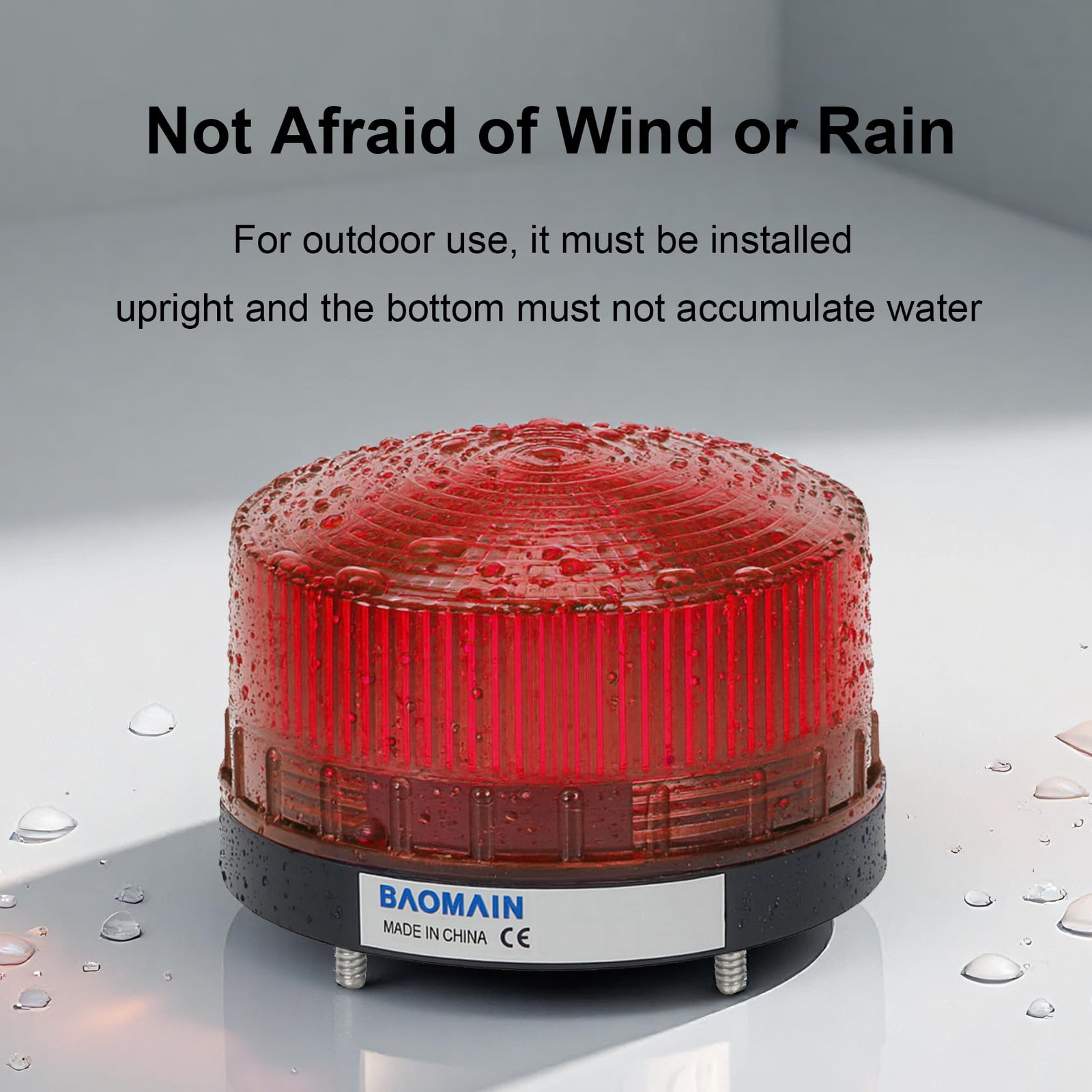 Industrial Red Strobe Warning Light DC 24V Signal Lamp for Safety Alerts