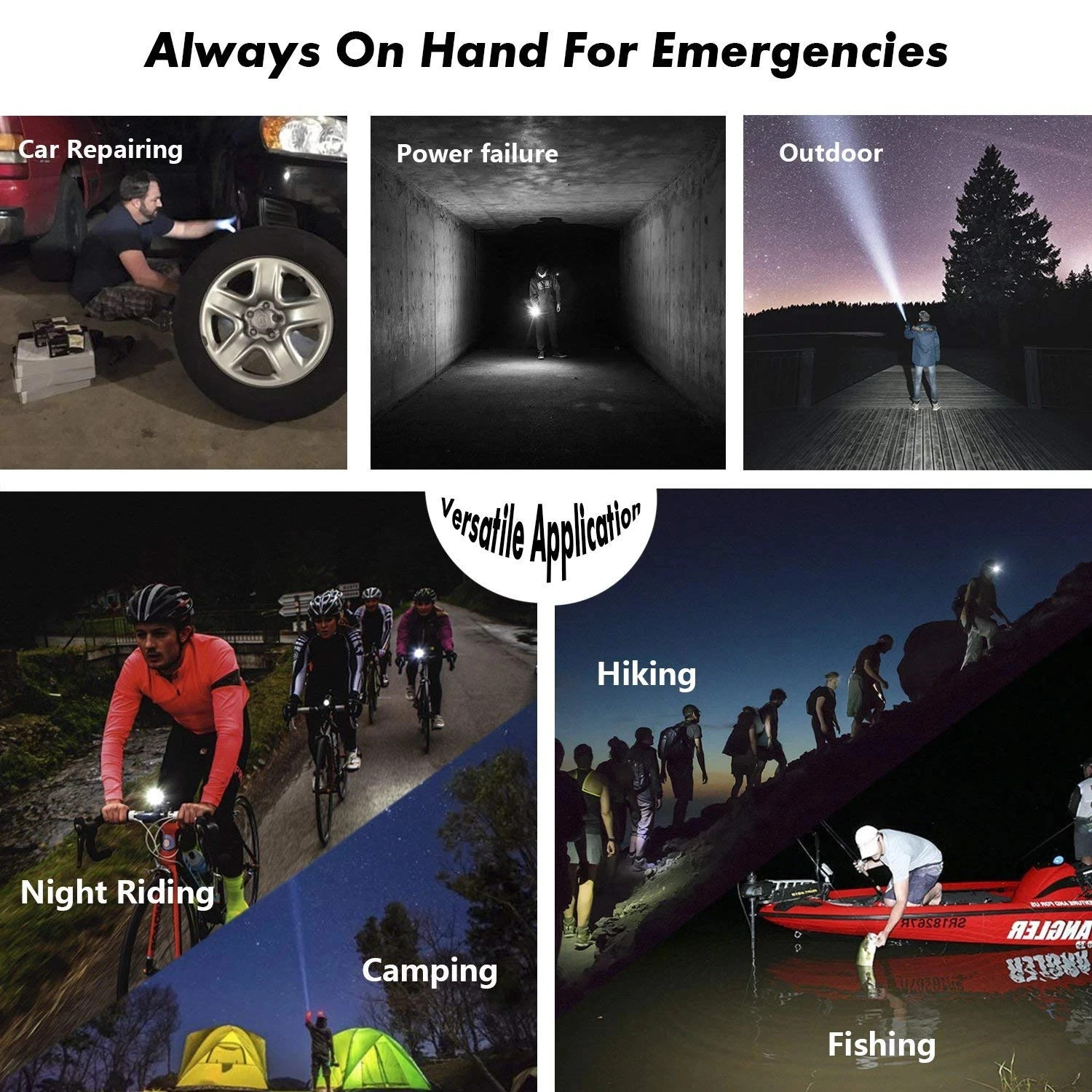 5 x Tactical 18650 Flashlight High Powered 5Modes Zoomable Aluminum