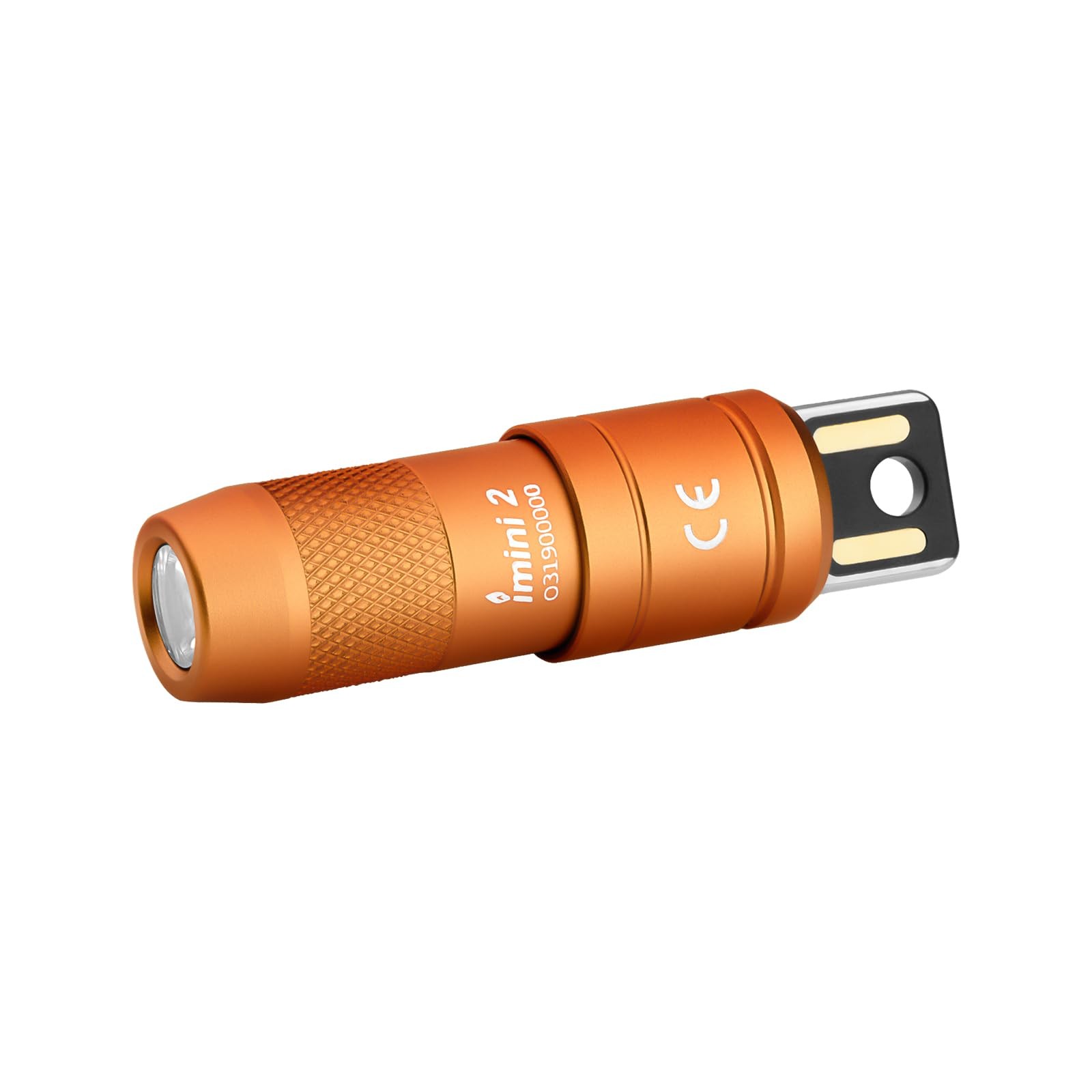 OLIGHT IMINI 2 EDC Rechargeable Keychain Flashlight, 50 Lumens 1 Pack, Orange