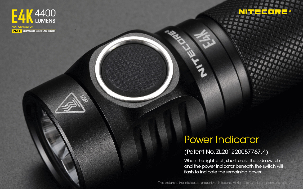 NITECORE E4K EDC Flashlight 4x CREE XP-L2 V6 4000 Lumens w/ EXTRA NL2150HPR