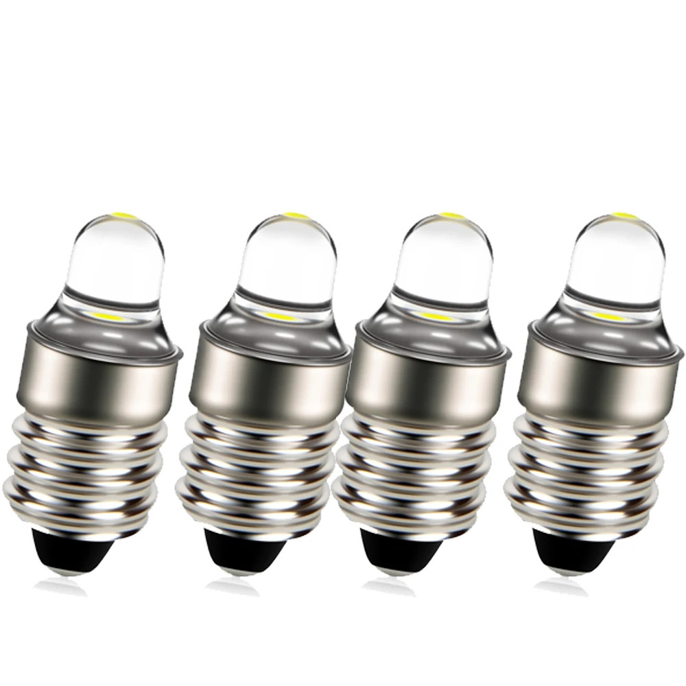 4Pcs E10 Outdoor Light Lamp LED Screw Flashlight Torch Bulb Mini Working Lamp