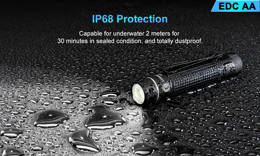 LUMINTOP EDC AA 600 Lumens Mini LED Flashlight, A 14500 Battery Included
