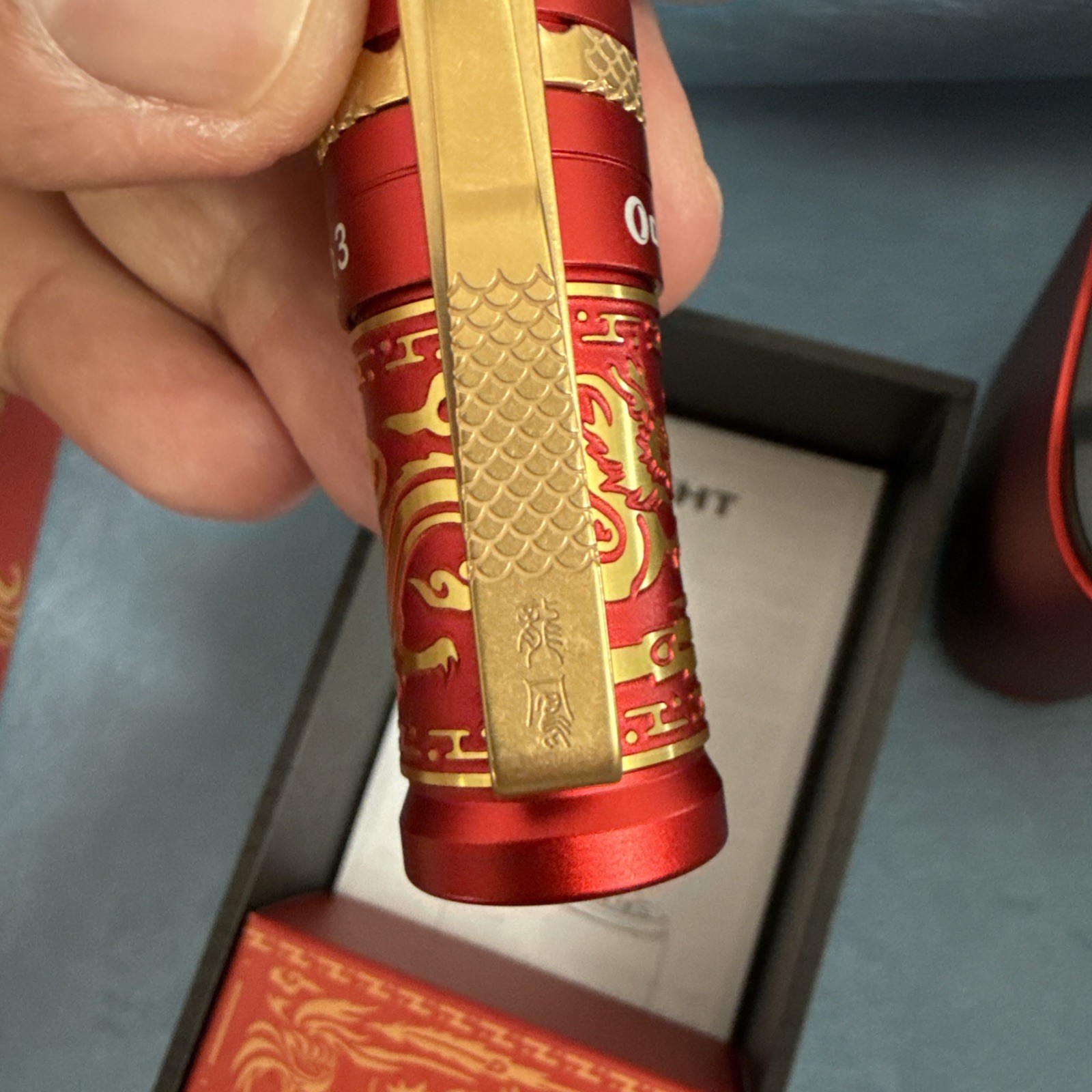 Olight Baton 3 Red Limited Edition Rechargeable LED Flashlight