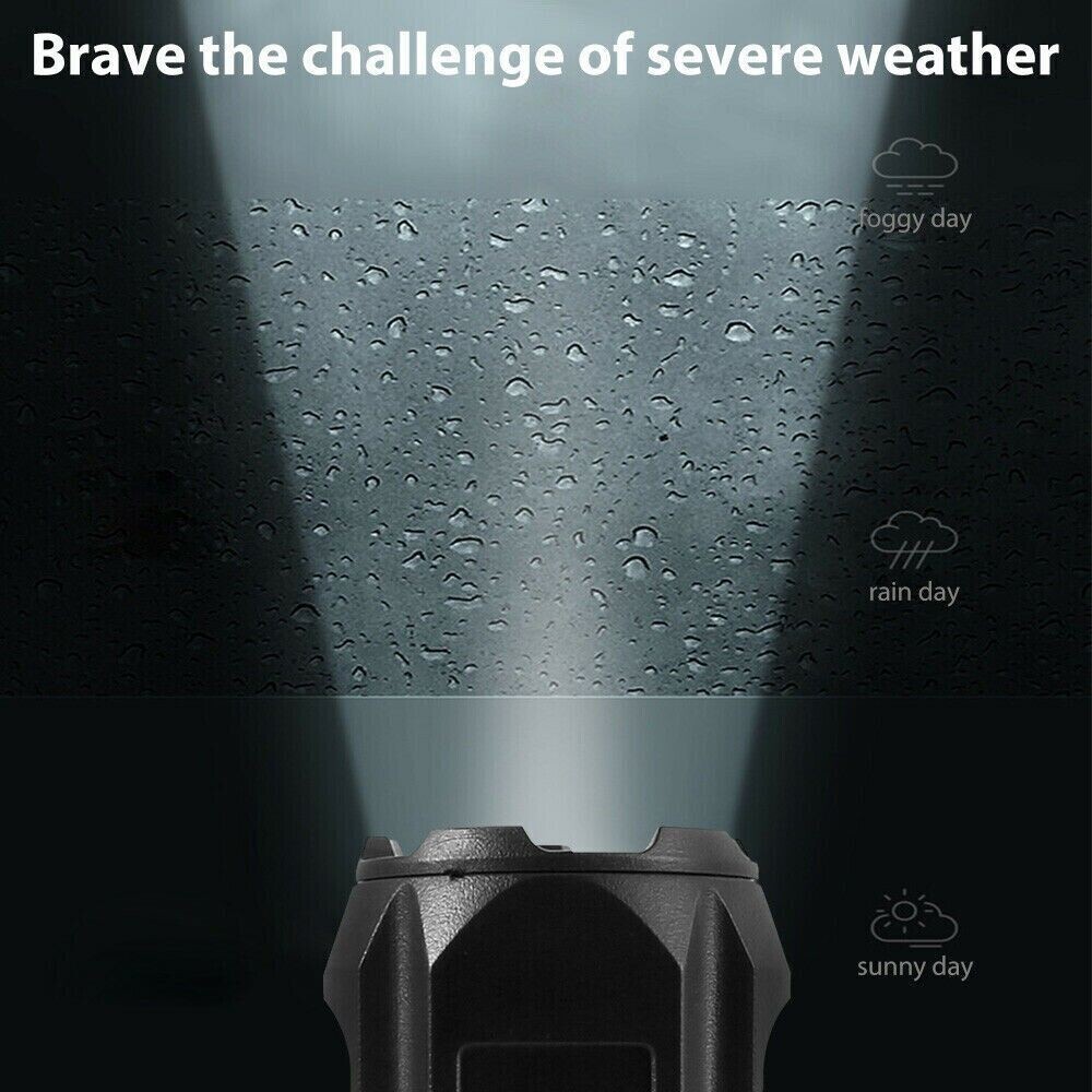 Rechargeable 990000LM LED Flashlight Tactical Police Super Bright Torch Zoomable