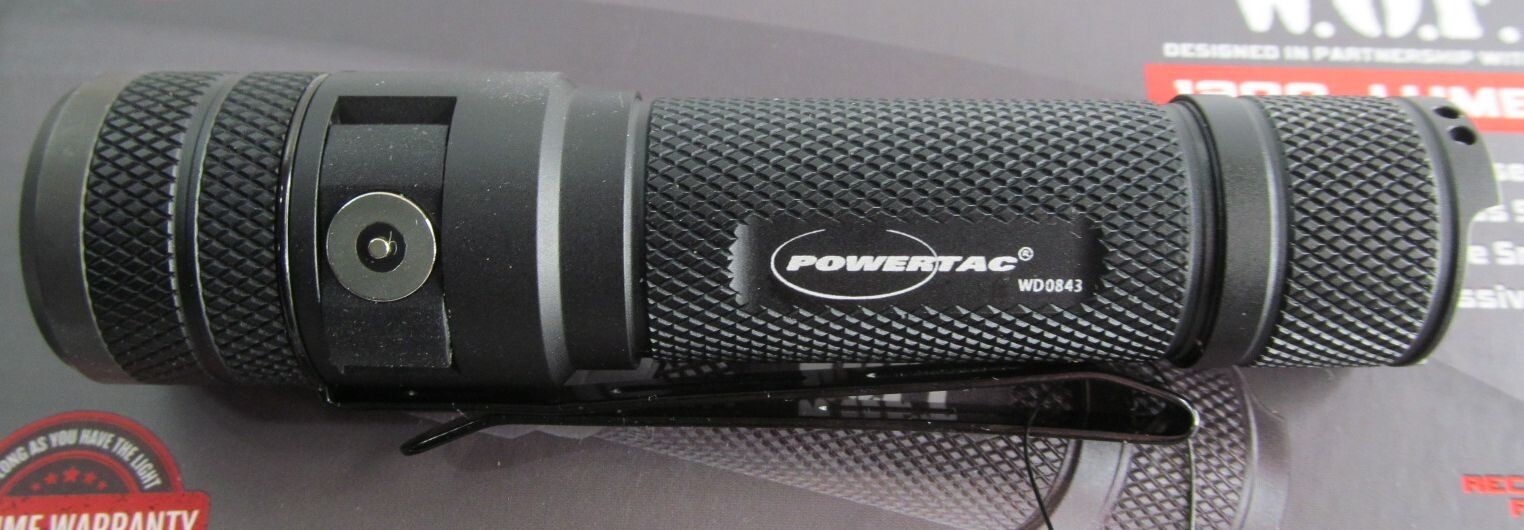 NEW POWERTAC WOFT TACTICAL EDC RECHARGEABLE LED FLASHLIGHT W.O.F.T. 1200 LUMENS