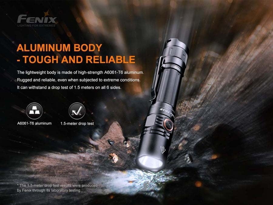 Fenix Lighting PD35 V3.0 Lithium Ion 1700 Lumens Luminus SFT40 LED : PD35V3BK