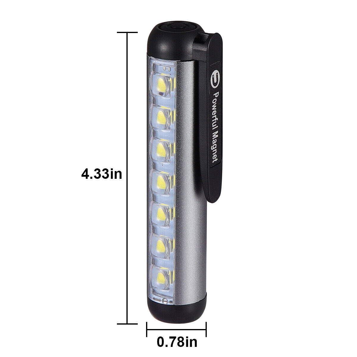 2 Pack CPE COB LED Flashlight Work Light Magnetic Super Bright Torch Penlight