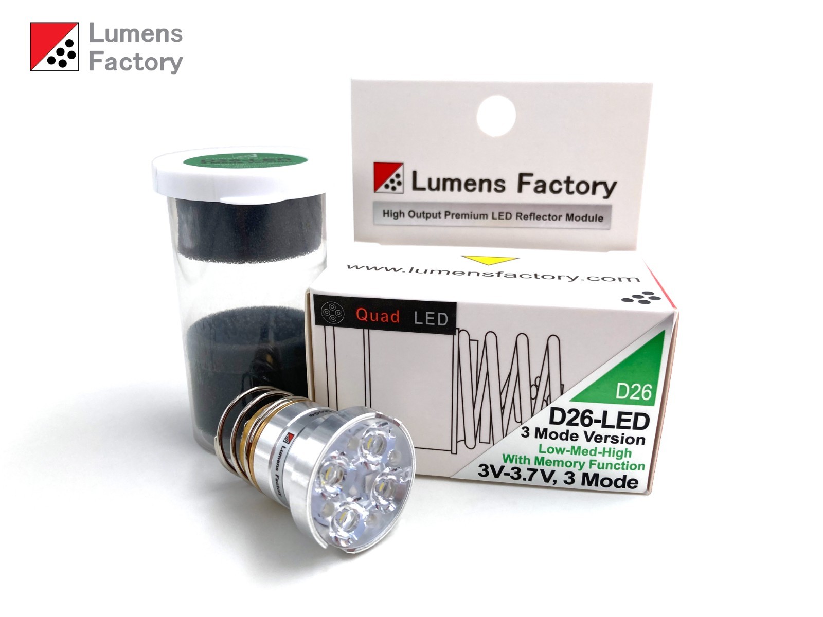 2.7-4.5V P60 QUAD LED 3 Mode Drop-in for Surefire G2 3P 6P C2 Z2 M2. 4000K R9080