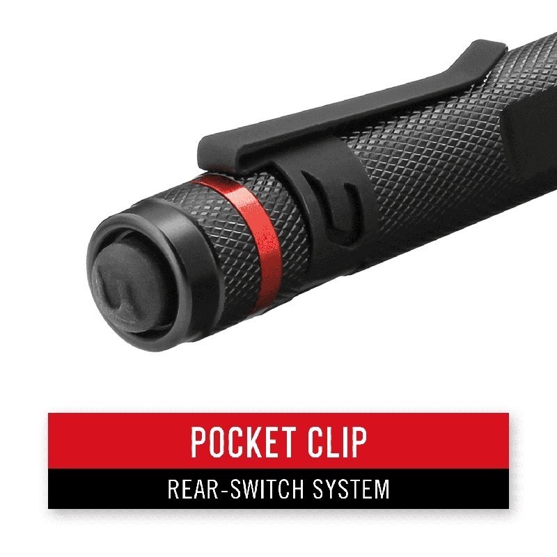Compact LED Flashlight 100 Lumens IP54 Waterproof Pocket Light W/ Clip 1.41 oz
