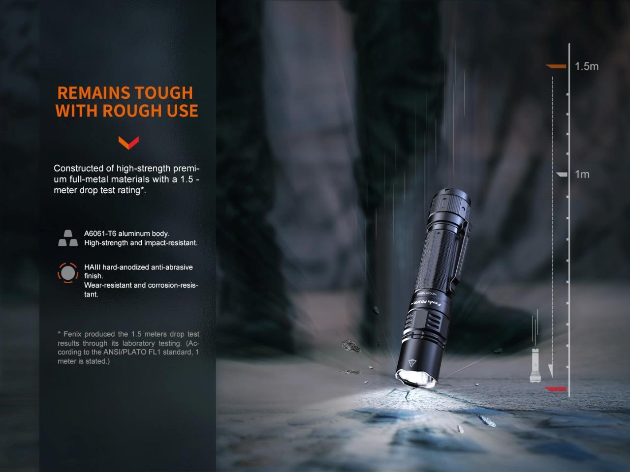 Fenix PD36R Pro 2800 Lumen rechargeable LED tactical flashlight, ALL-01 lanyard