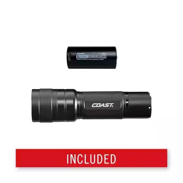 COAST G56R 1000 Lumens Rechargeable Dual Power IP54 Pure Beam 3 Modes NEW