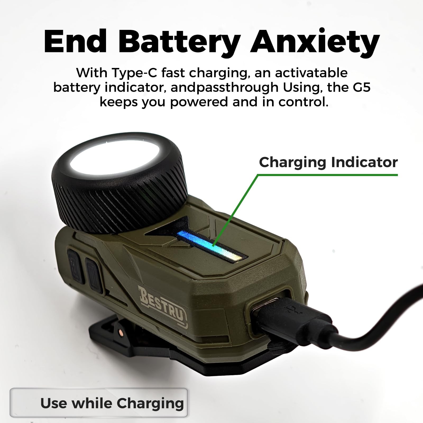 S EDC Flashlight Clip-on Light, 600 Lumens -Rechargeable with White , UV and …