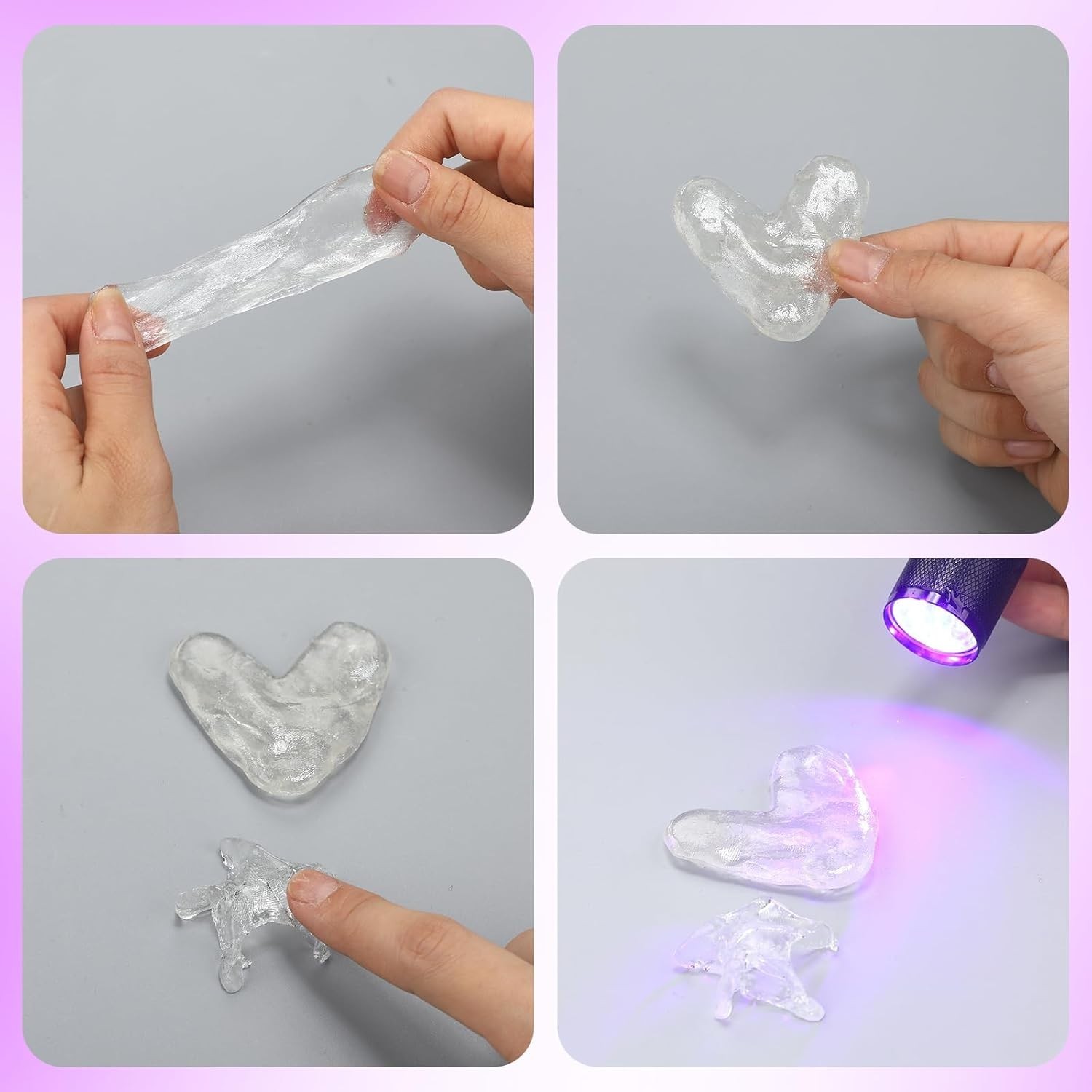 16 Pcs UV Resin Clay Kit for 3D Prints Include 200g UV Light Curing Putty Rec…