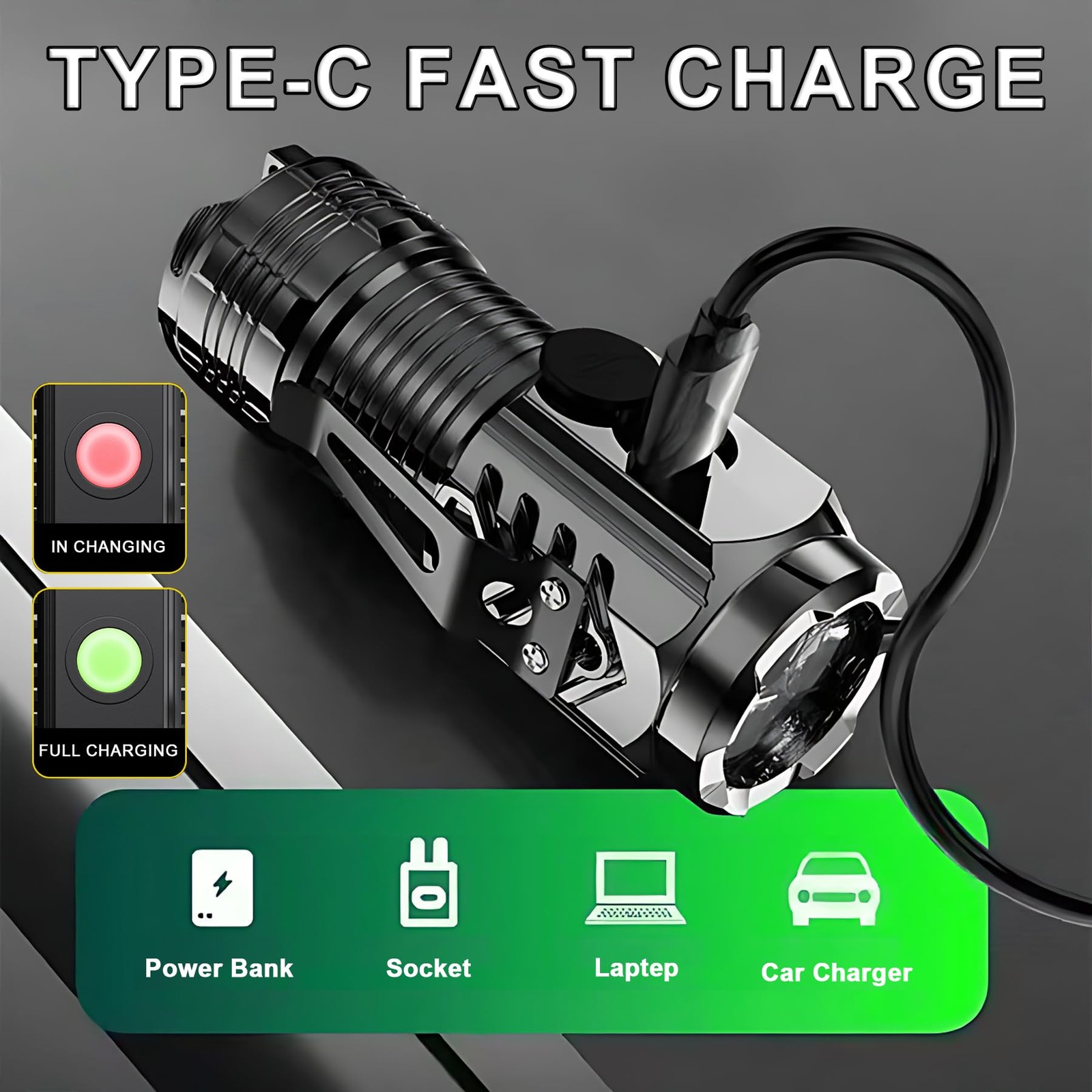 Rechargeable Flashlights 4 Pack, Mini Flashlight High Lumens 3 LED Emergency …