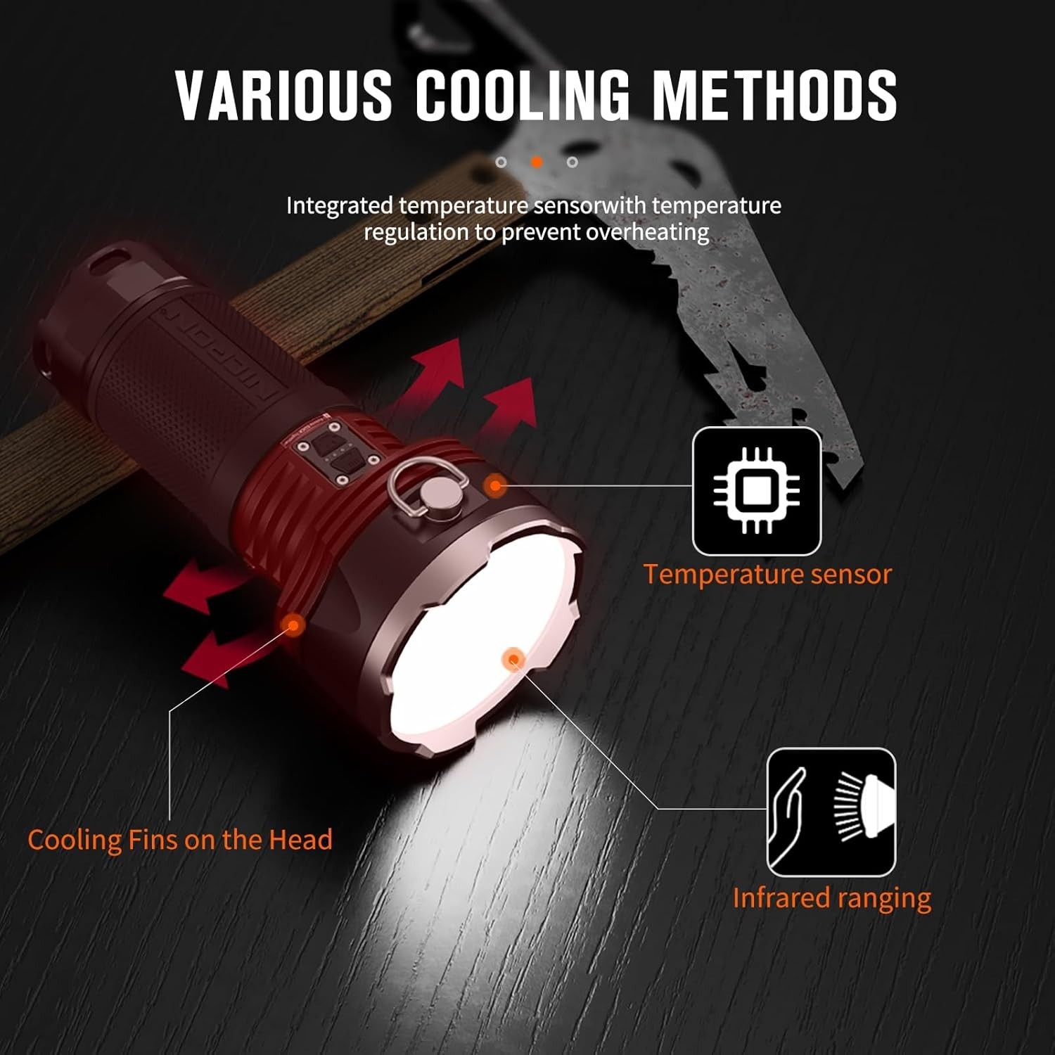 B400 Rechargeable Flashlights 16000 High Lumens, 3280ft Long Range, Super Bri…