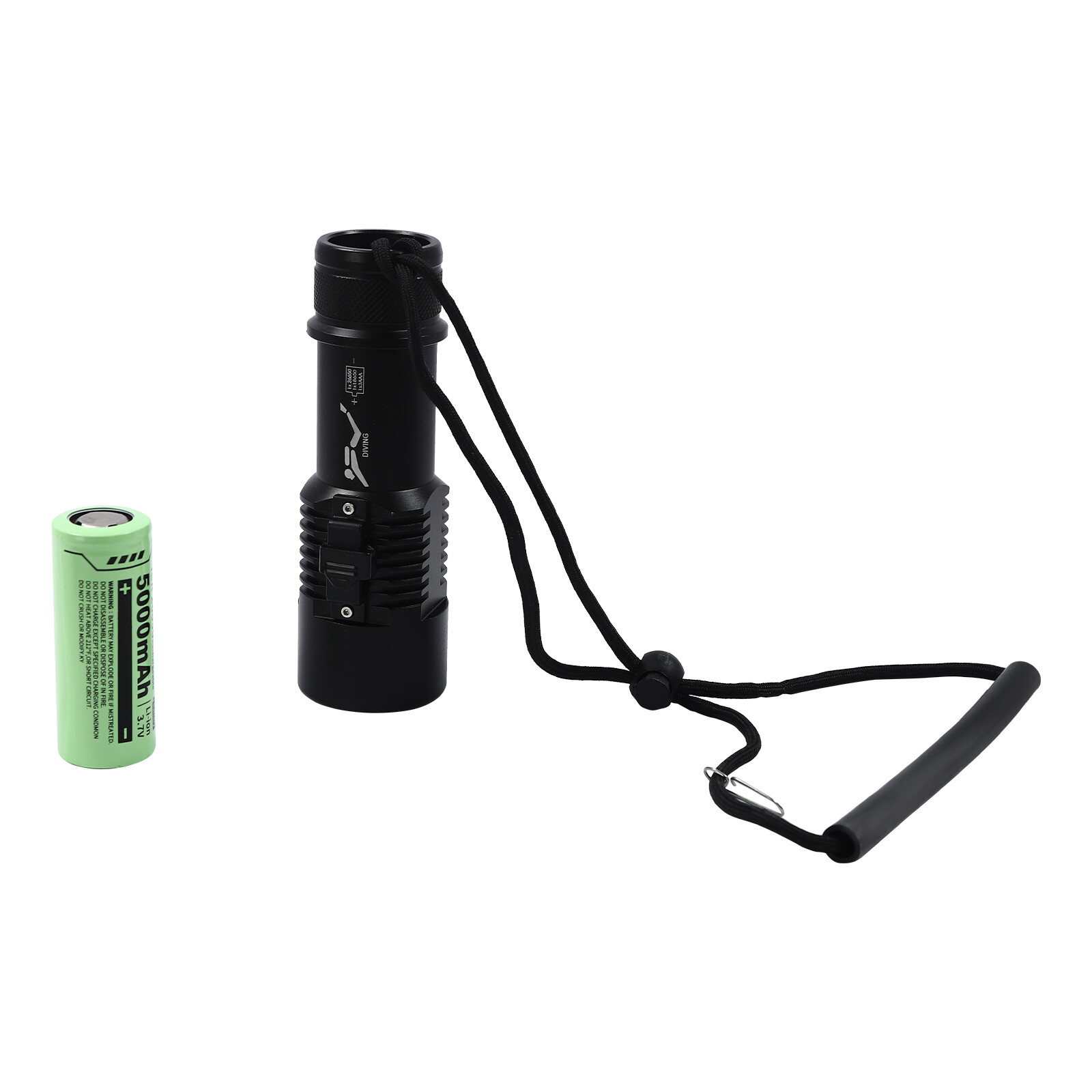 P70 LED Dive Light Waterproof Dual Color Submersible Torch 100m