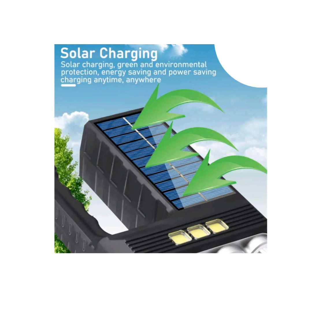 Rechargeable 11 LED Solar Flashlight w/COB Sidelight- Brand New in Box!!