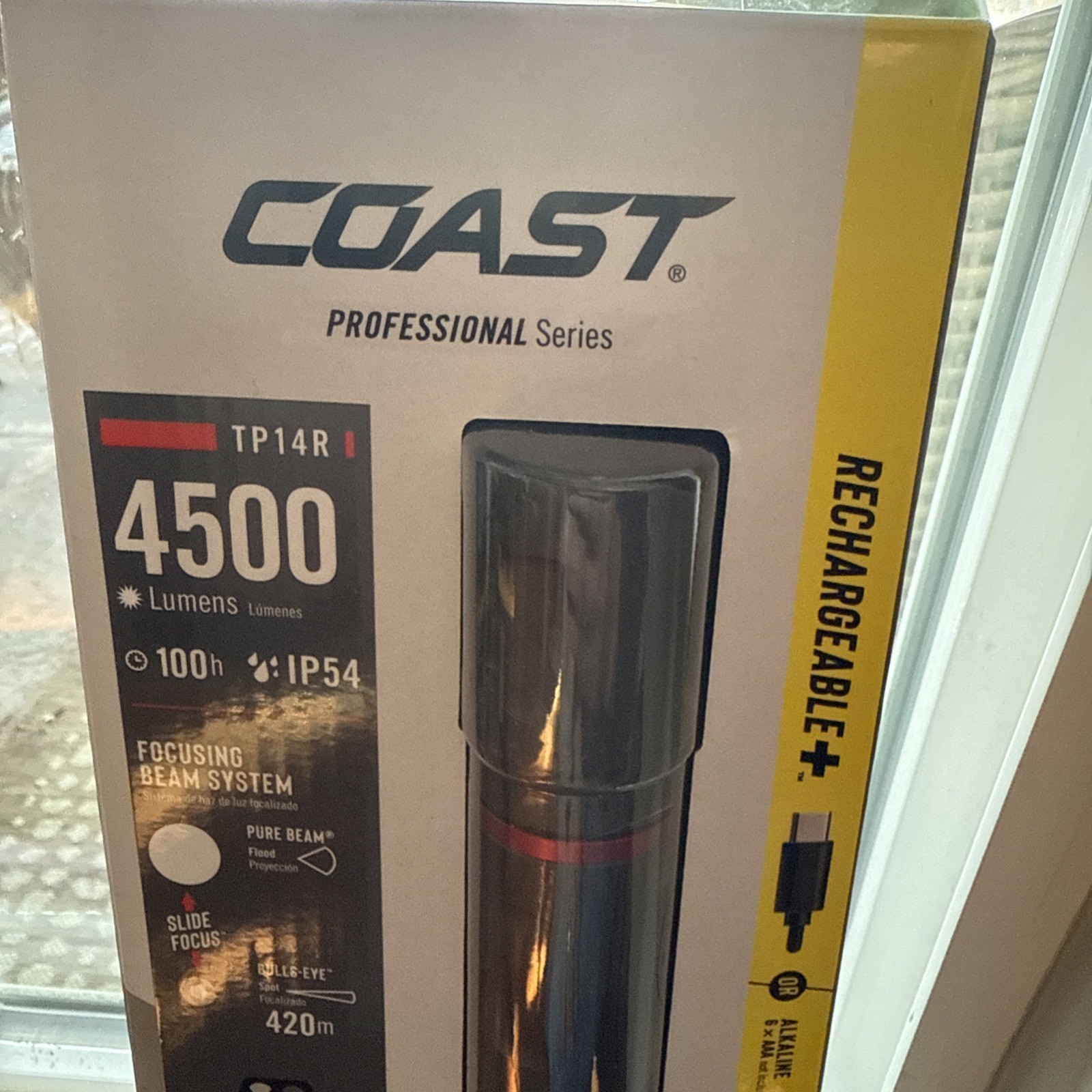Coast Professional Series TP14R 4500 Lumen Focusing Beam Flashlight Free Ship