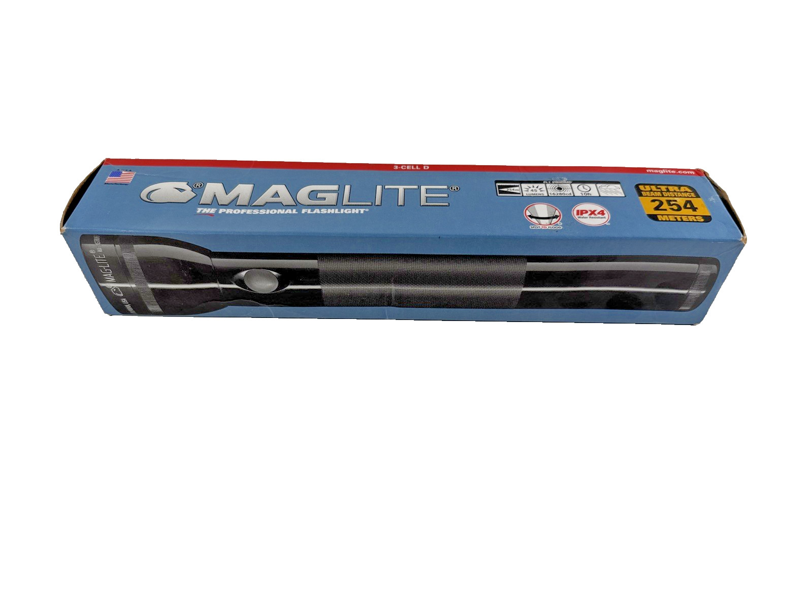 NEW MagLite S3D015U Maglite HeavyDuty Incandescent 3-Cell D Flashlight Black