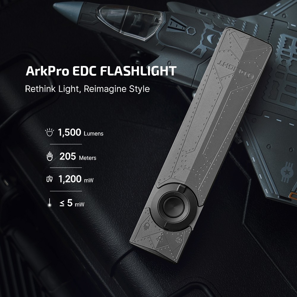 ArkPro EDC Flashlight Dual Charging 4 Light Modes Long Lasting Unibody LED New