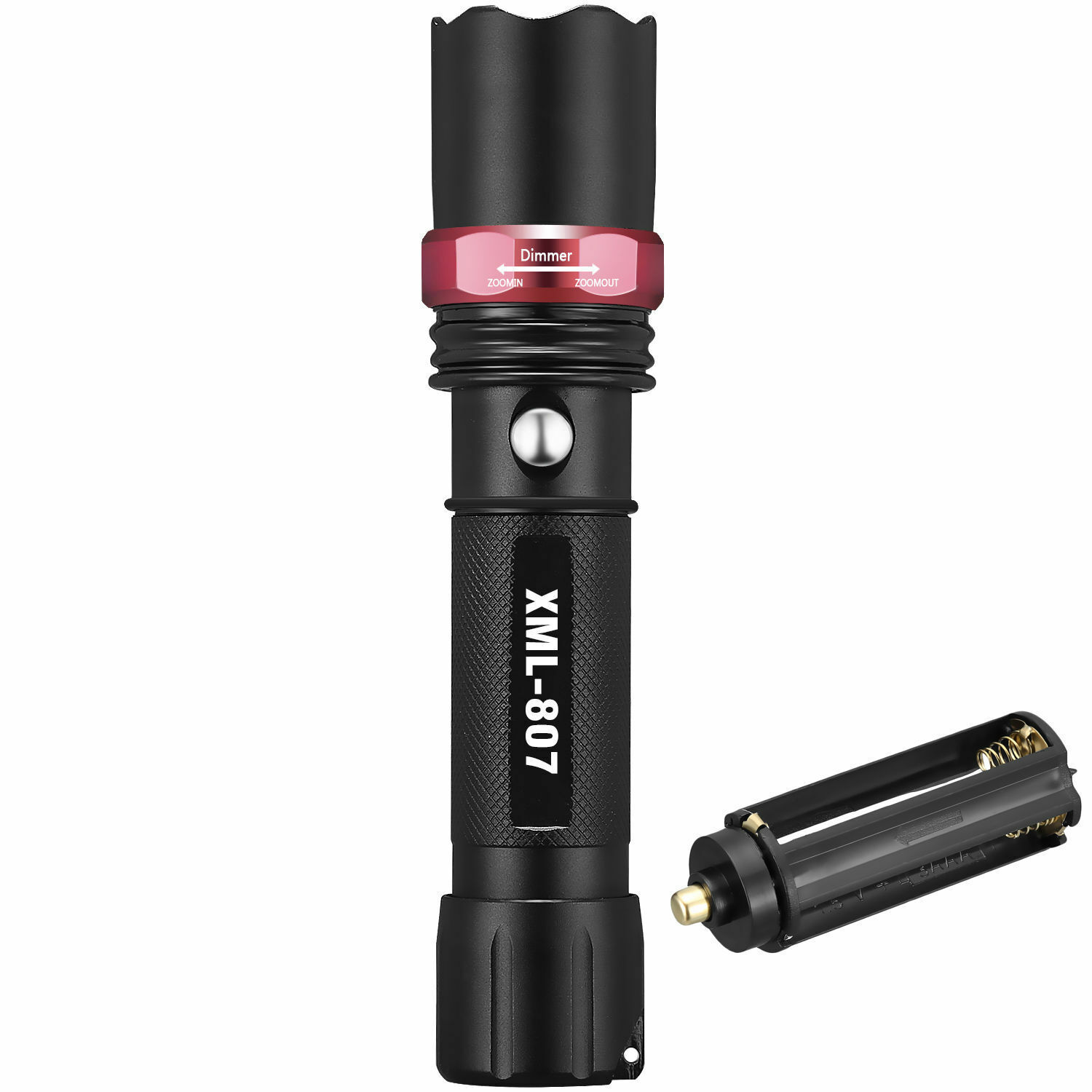 Super-Bright Tactical Flashlight 5 Modes Zoomable 3-Pack