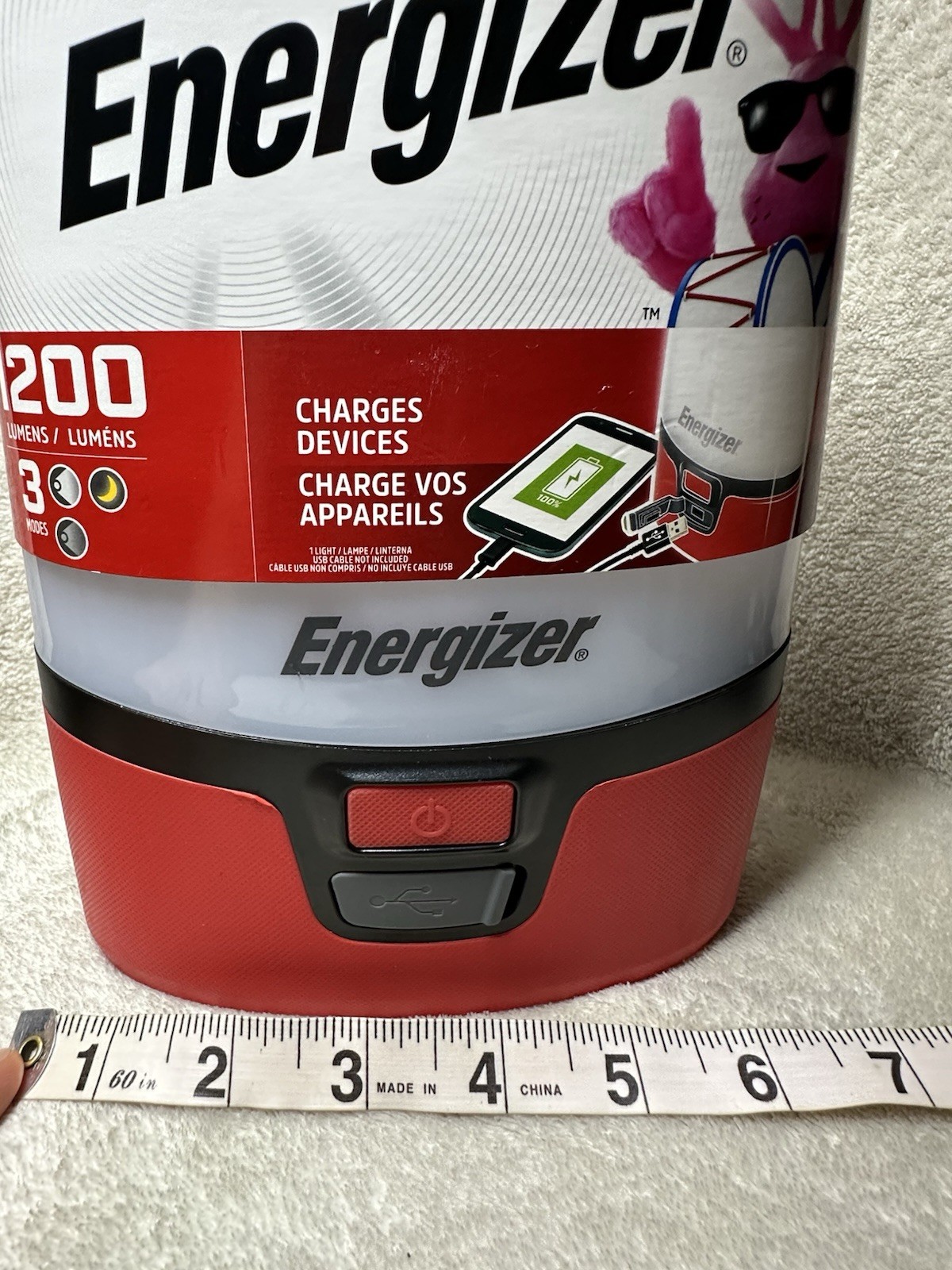 Energizer Vision LED 1200 Lumens USB Lantern Light & Phone Charger