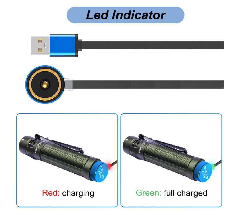 Charger for Olight Arkfeld, Arkfeld UV, Baldr Pro R, Warrior X, Seeker 2, Obulb