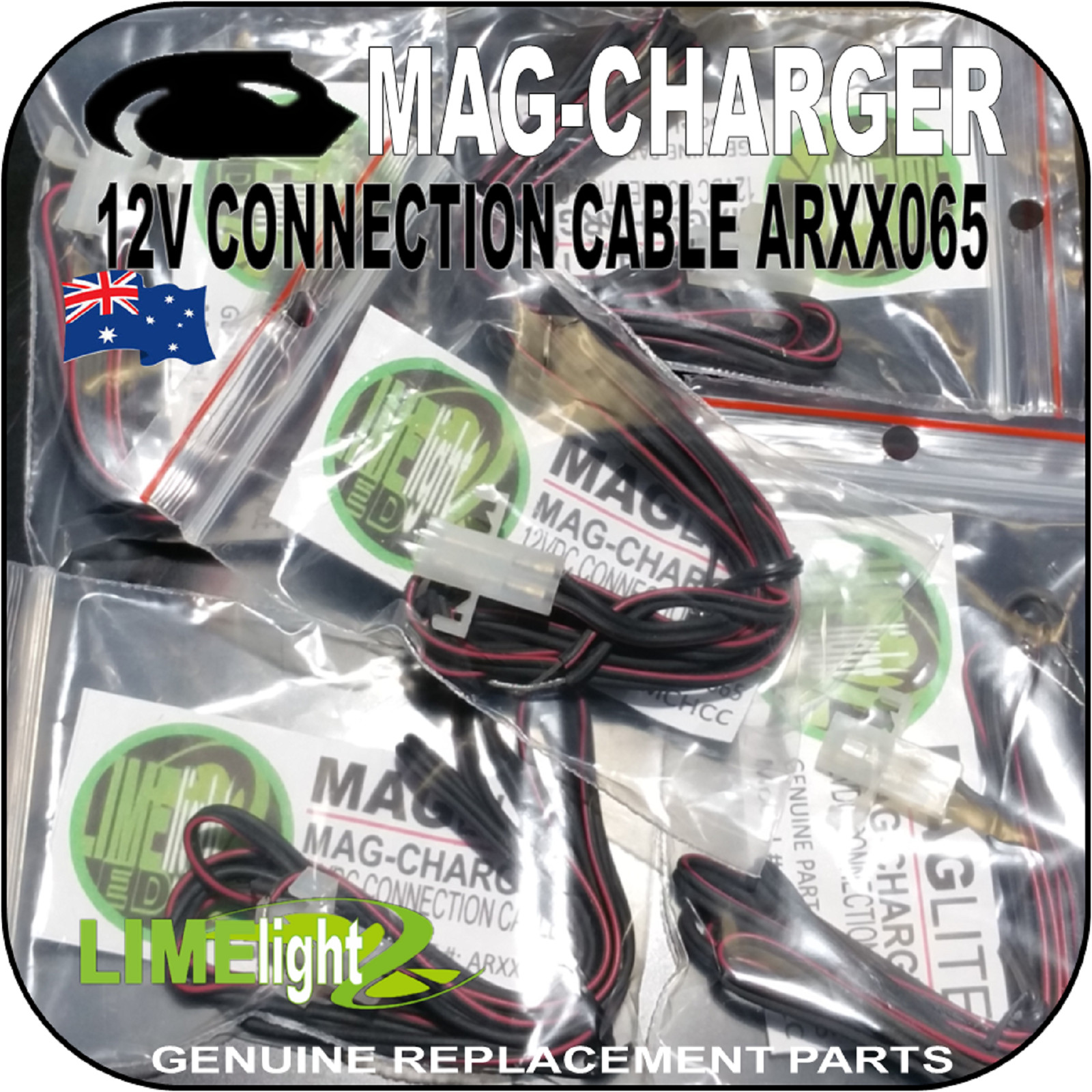 MAGLITE MAG-CHARGER ARXX065 12VDC CONNECTION CABLE RECHARGEABLE FLASHLIGHT TORCH
