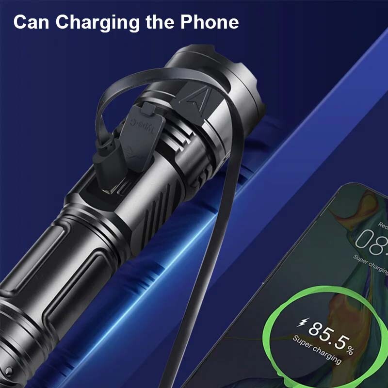 2000000 Lumens Lamparas De Mano Recargables Led Linternas Alta Potencia Potente