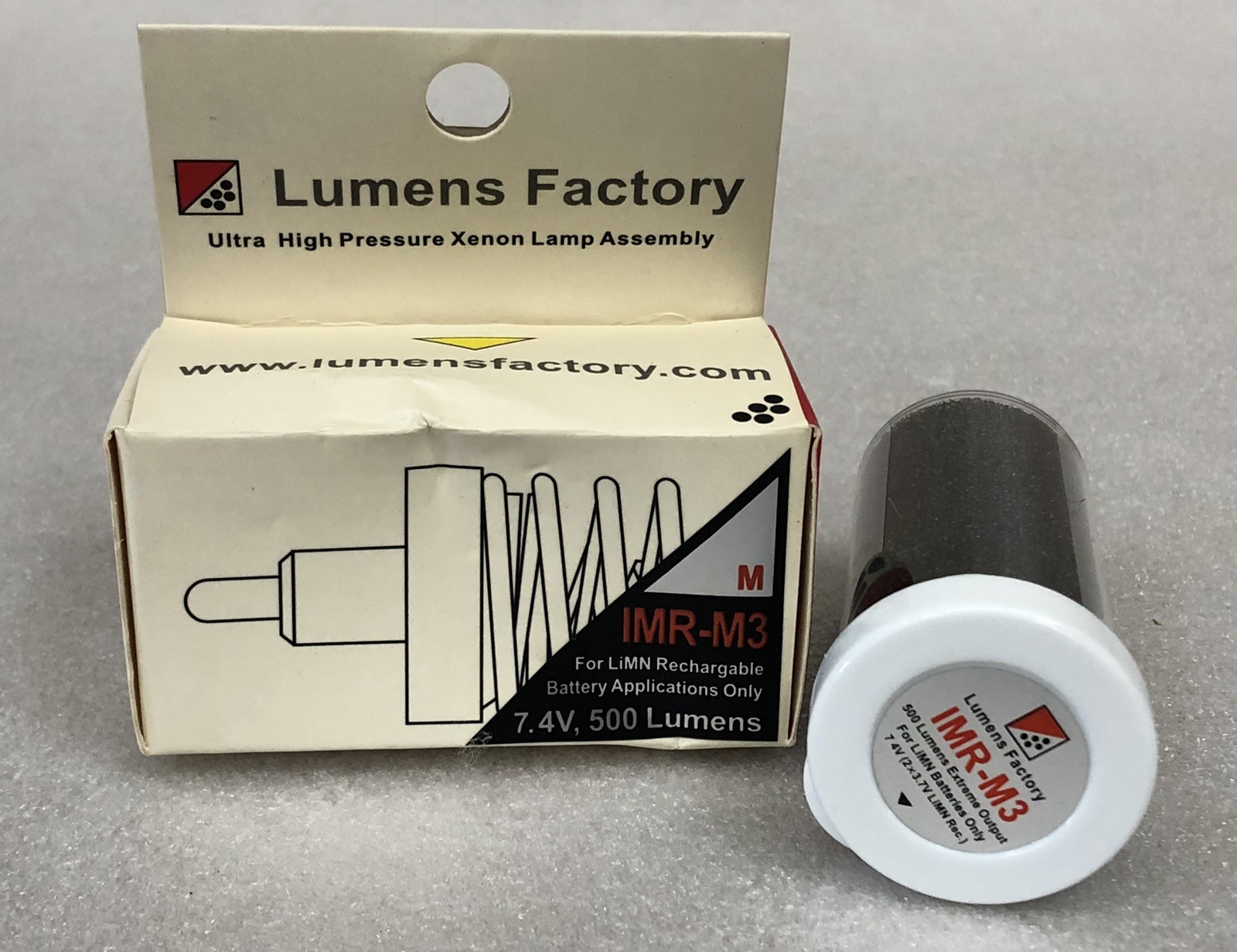 Lumens Factory IMR-M3 500 lm 7.4V Lamp Assembly for LiMN Rechargeable Lights NOS