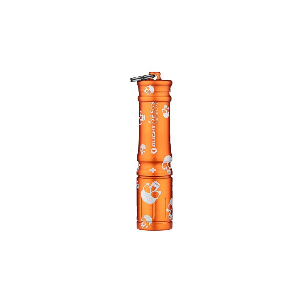 Olight i3UV EOS Mono-output Keychain Ultraviolet Light & I3E EOS Orange Skull