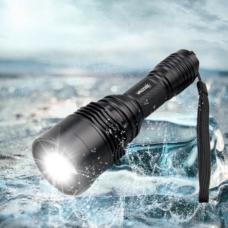 Red Green White LED Flashlight Torch Hunting Light with 2 Scope Mount 20mm Rail