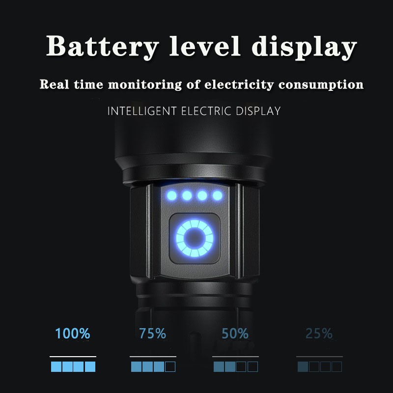350000000 Lumen Super Bright LED Tactical P90 Flashlight Rechargeable Work Light
