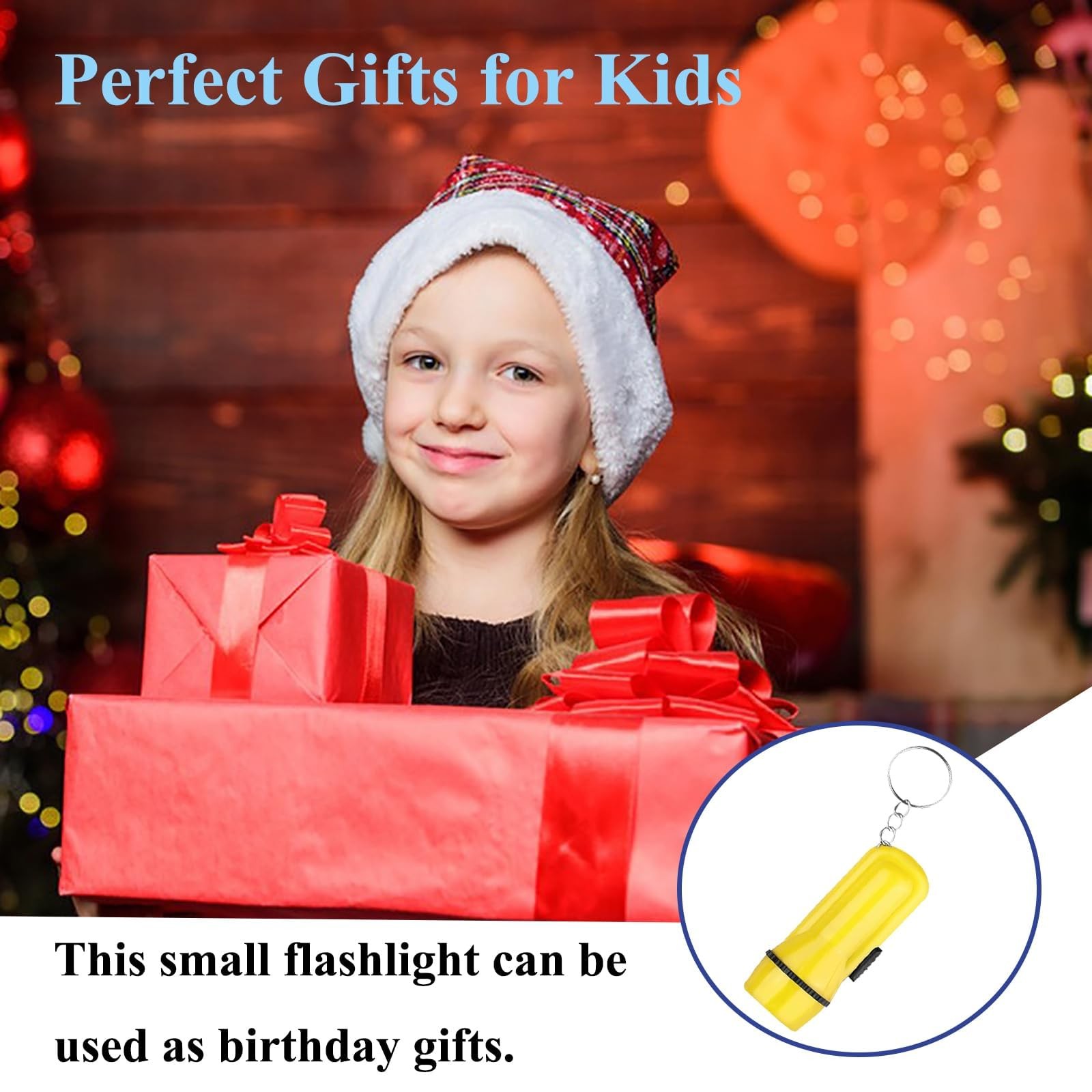Mini Flashlight Keychain, 24~Pack Assorted Colors, Camping Emergency Toy