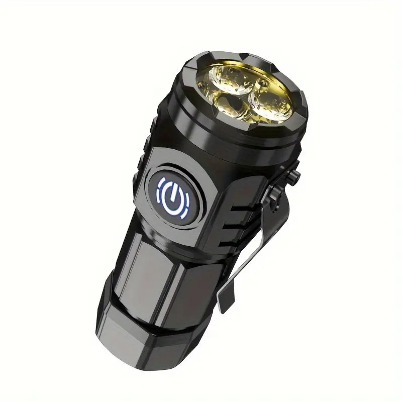 3×Tactical Flashlight Small 3 LED Torch Light Mini Super Bright USB Rechargeable