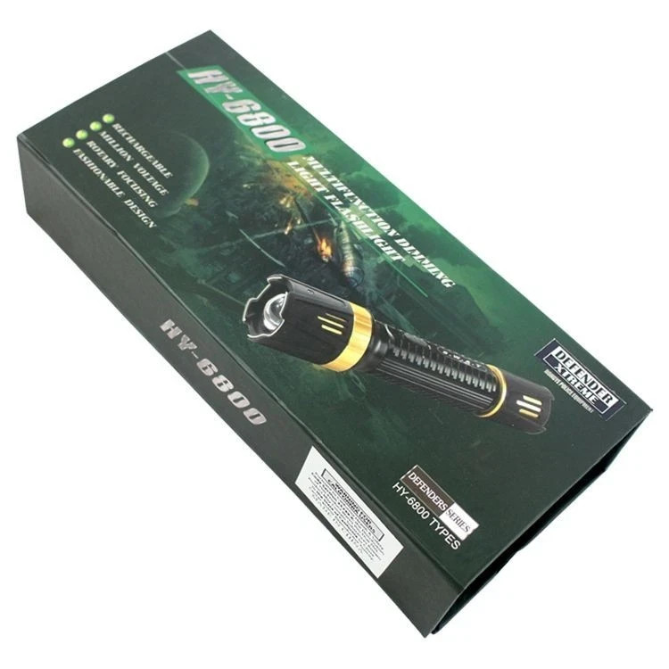 Defender-Xtreme Black Multifunction 230 Lumens Flashlight Self Defence