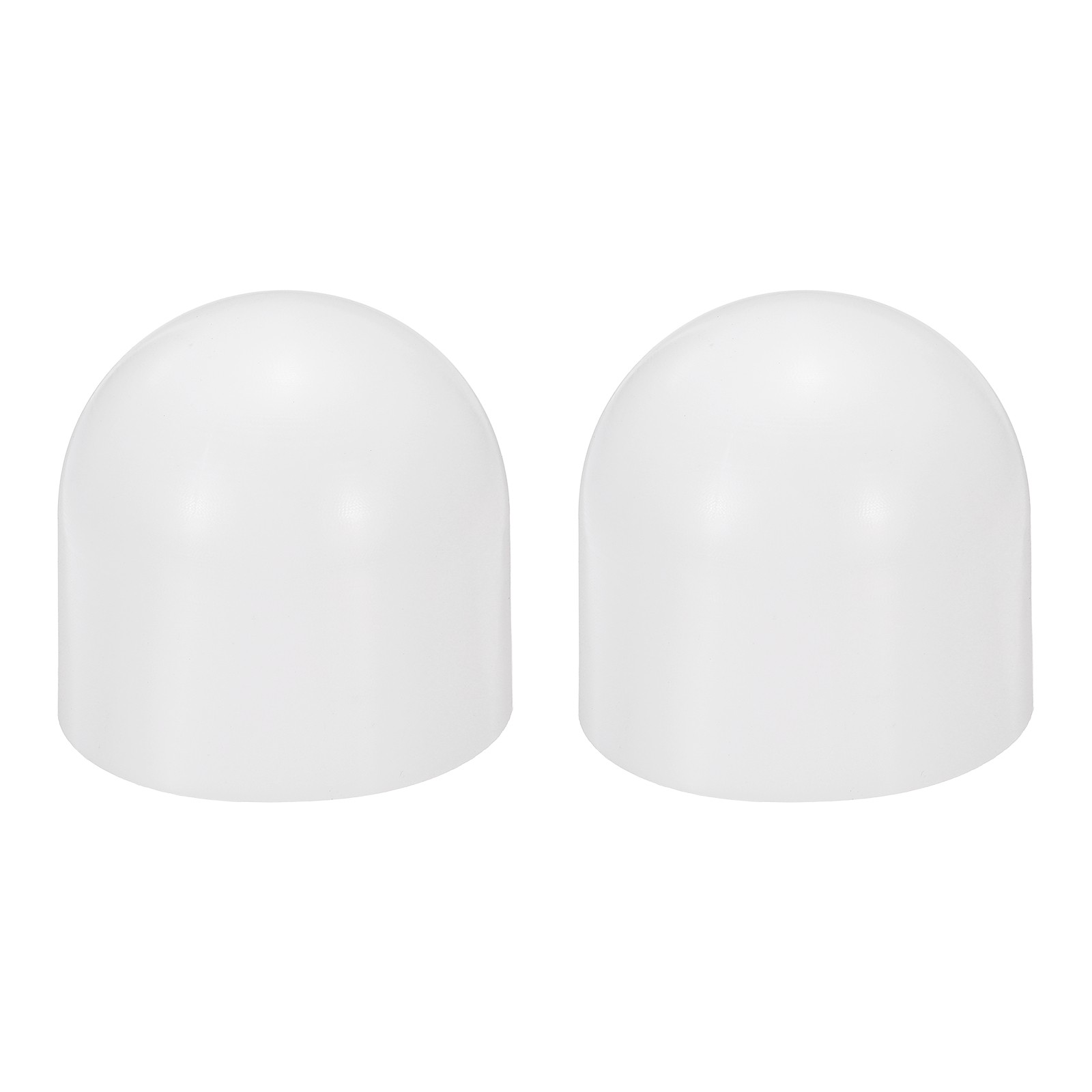 2Pcs Flashlight Diffuser Cap, 58mm IDx59mm Flexible Silicone End Cap, White