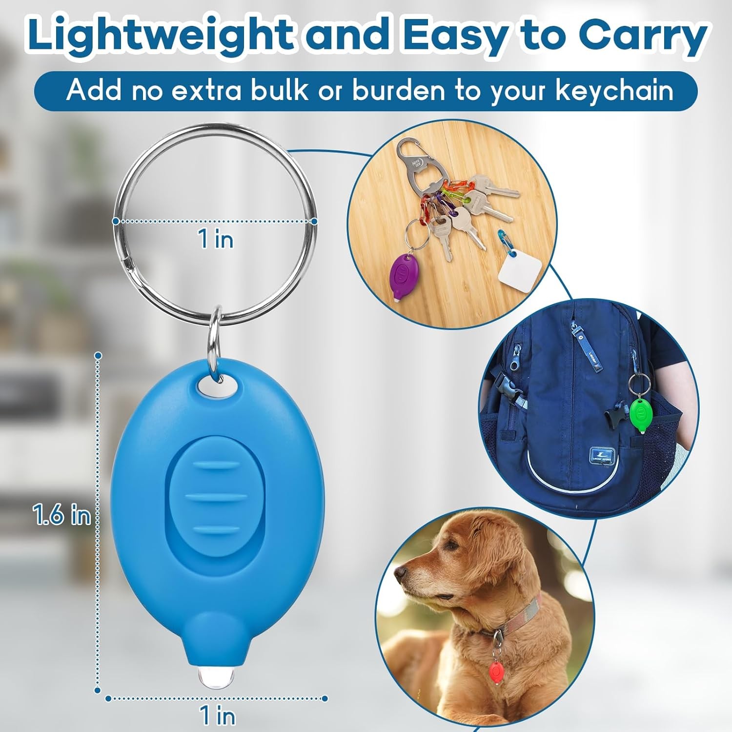 5Pcs Mini LED Keychain Flashlight Key Ring Light Bright Torch Outdoor Hiking USA