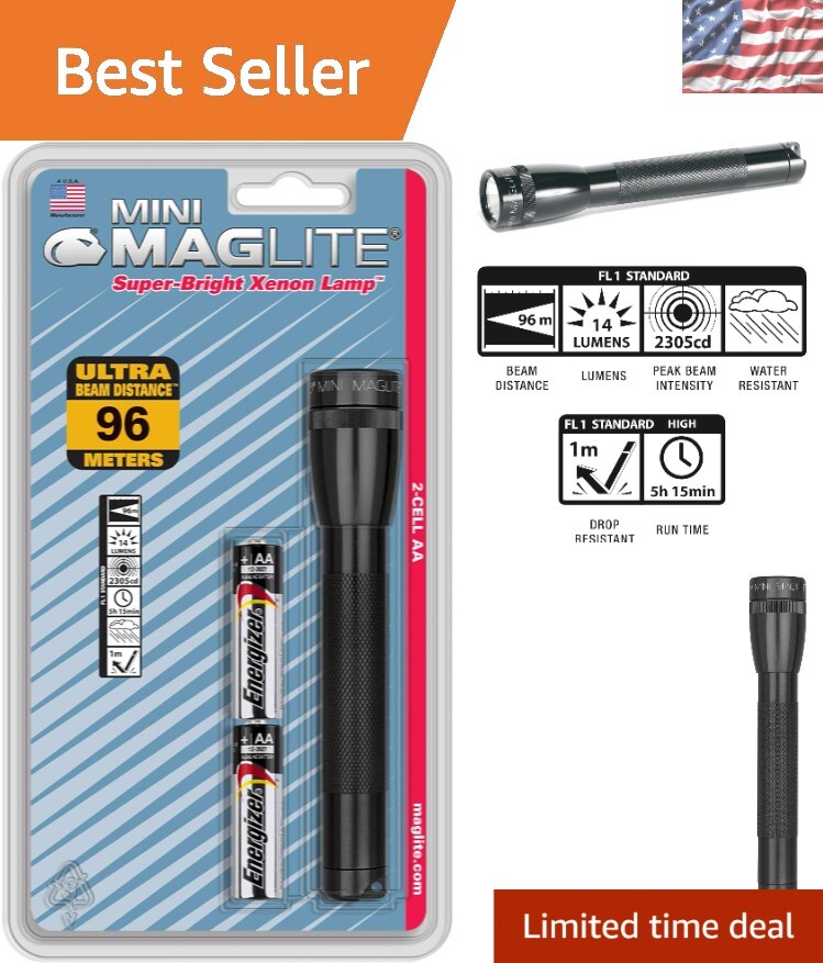 Lightweight Mini Incandescent Flashlight with Spare Lamp – Versatile & Reliable