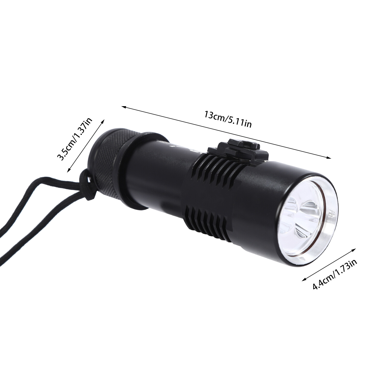 P70 LED Dive Light Waterproof Dual Color Submersible Torch 100m