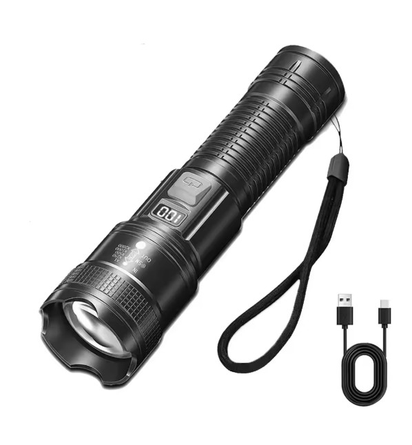 Super Bright Flashlight Built-in Battery USB C Rechargeable LED Flashlights